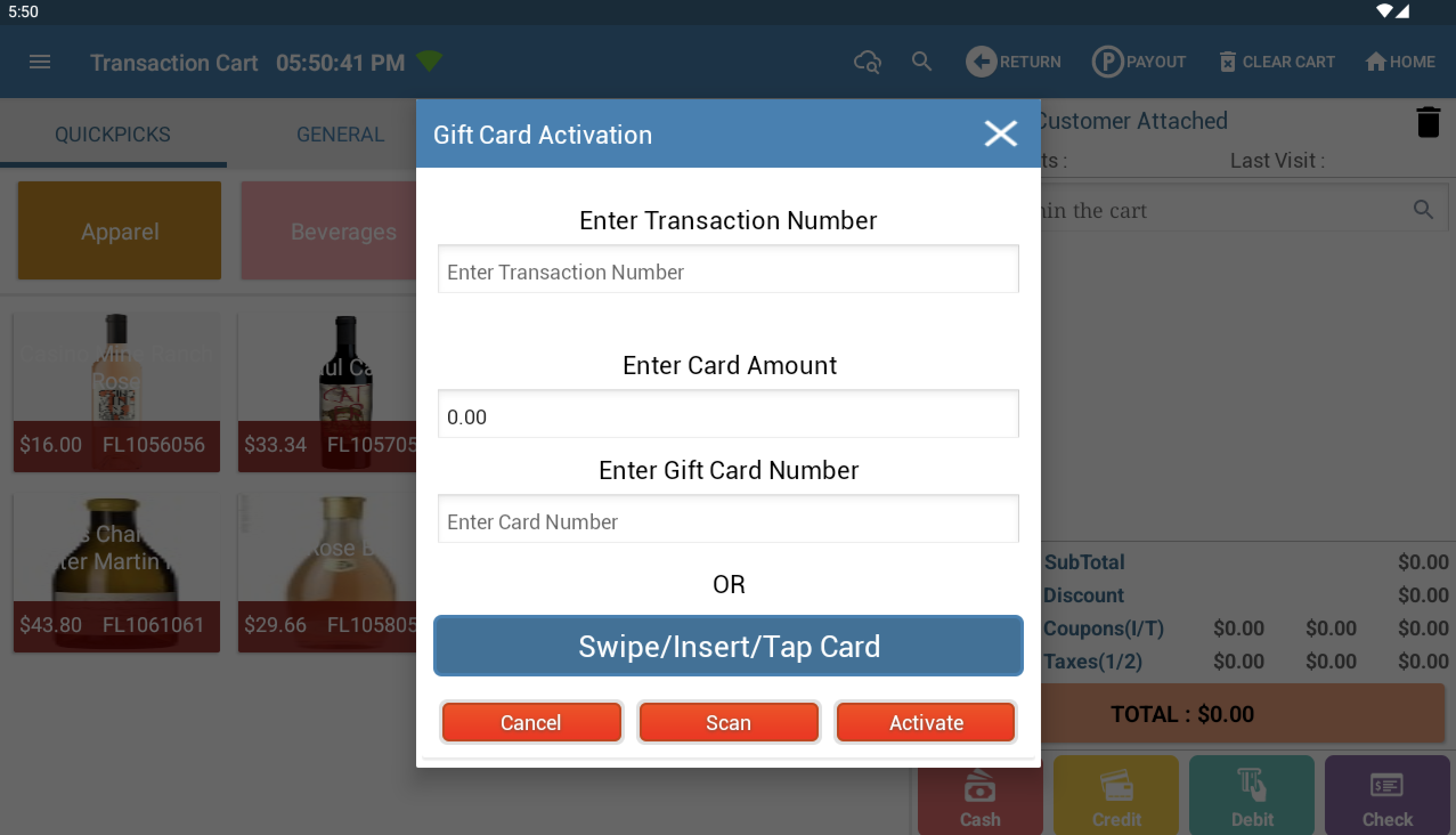 Gift Card Activation Help Center