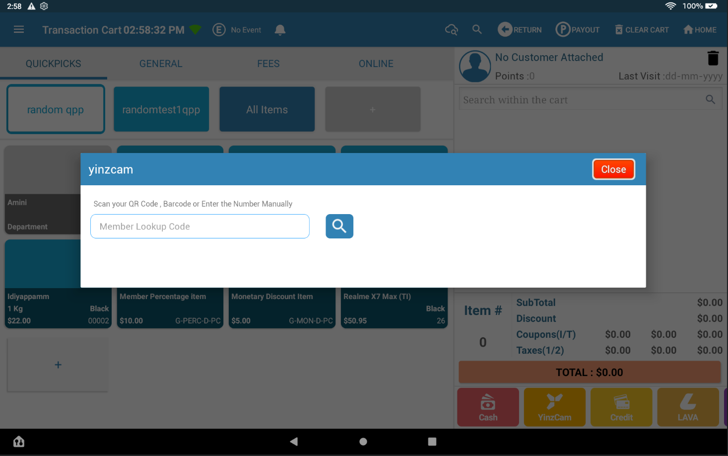 YinzCam Loyalty Integration in ZeroPOS – Help Center